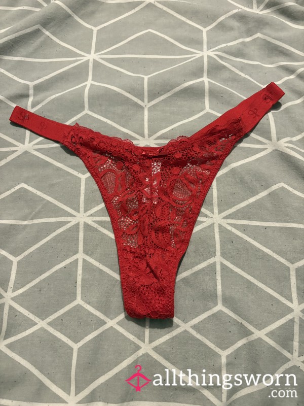 Red Lace Thong