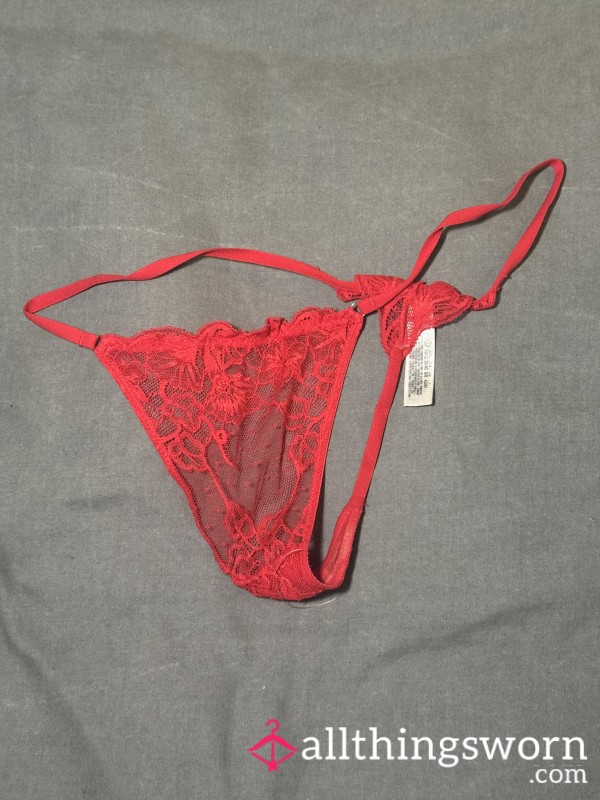 Red Lace Thong