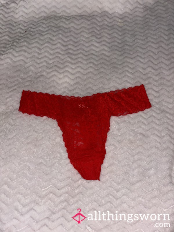 Red Lace Thong