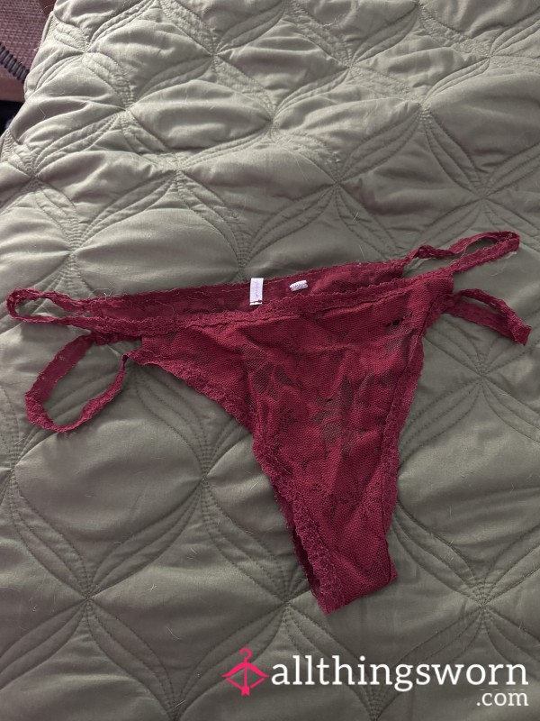 Red Lace Thong