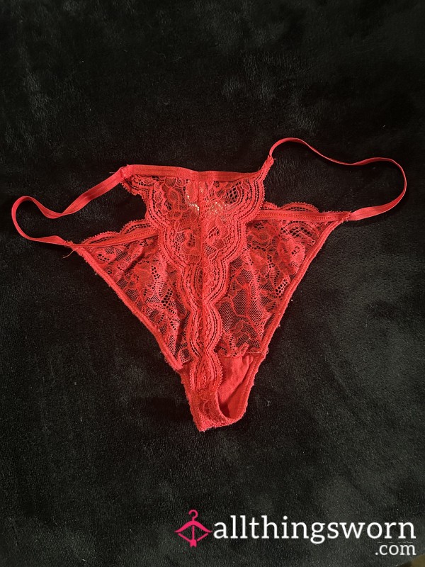 Red Lace Thong