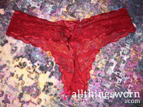 Red Lace Thong