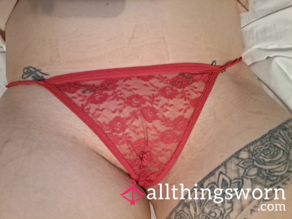 Red Lace Thong