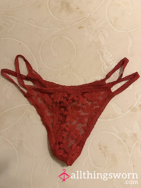 Red Lace Thong