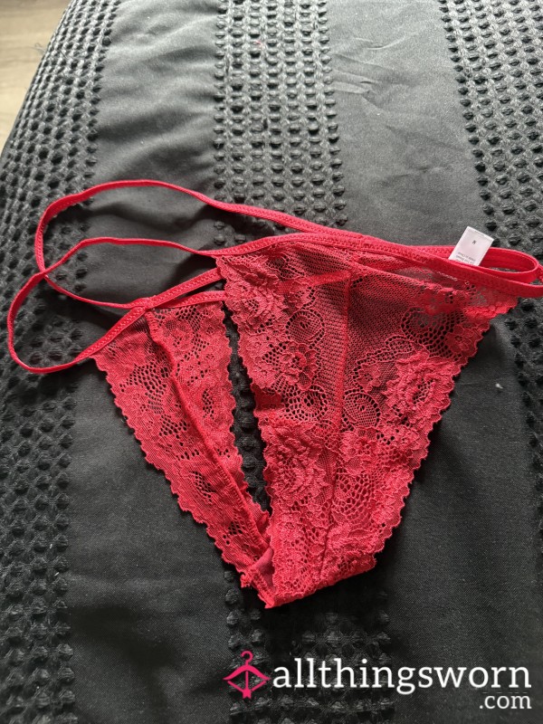 Red Lace Thong