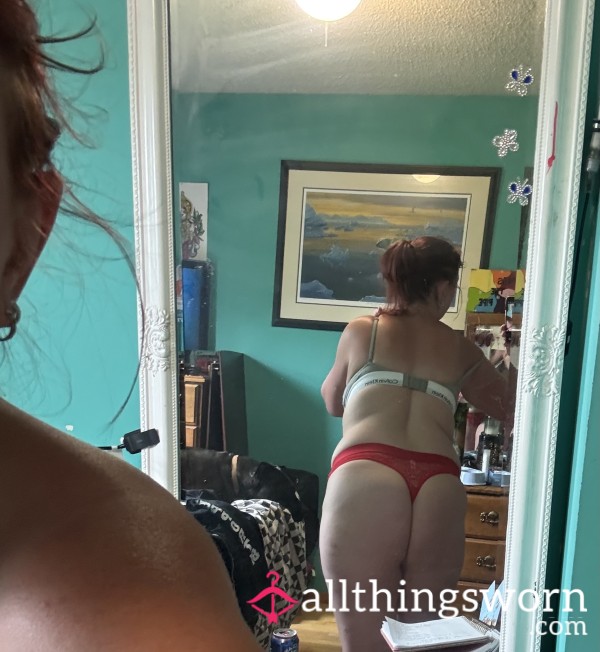 Red Lace Thong