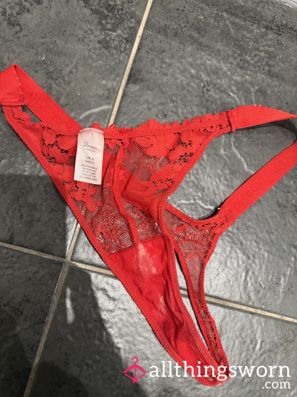 Red Lace Thong