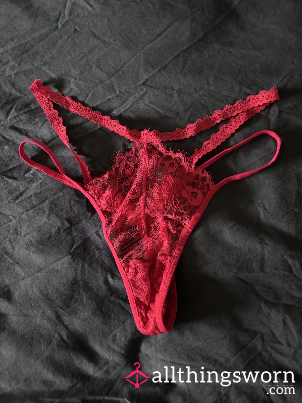 Red Lace Thong / Lingerie / Panties