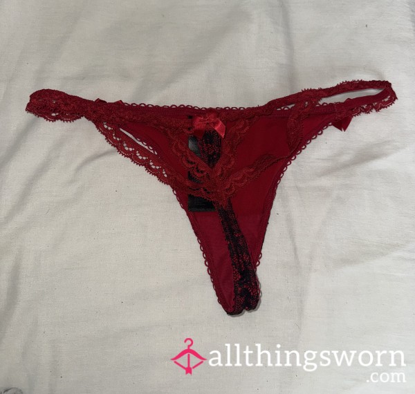 Red Lace Thong ❤️ Soft Lace & Naughty Energy