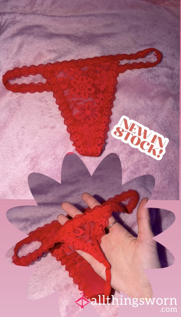 Red Lace Thong – Still Clean… For Now ❤️