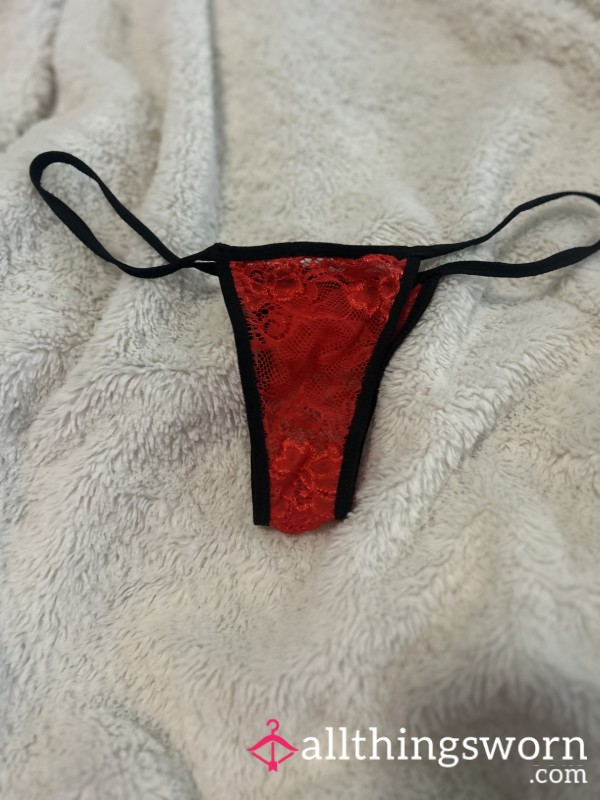Red Lace Thong -they Are See-through