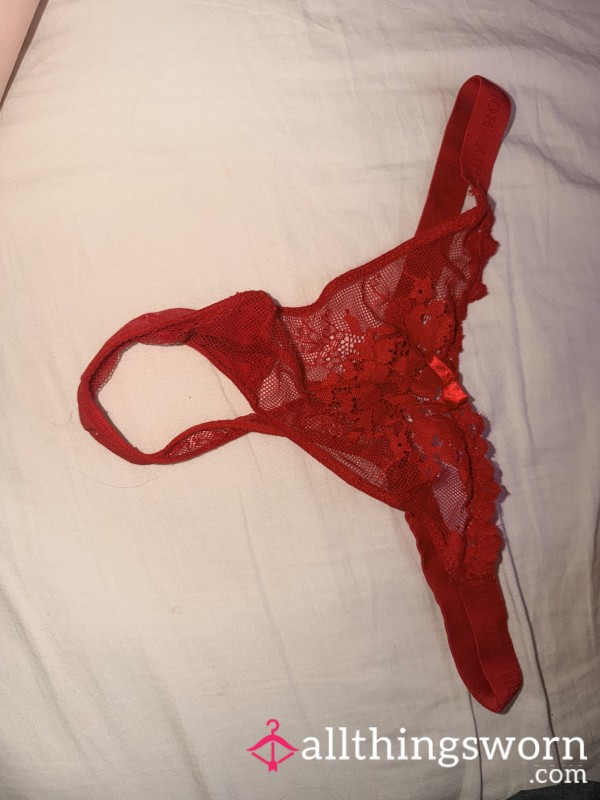 Red Lace Thongs