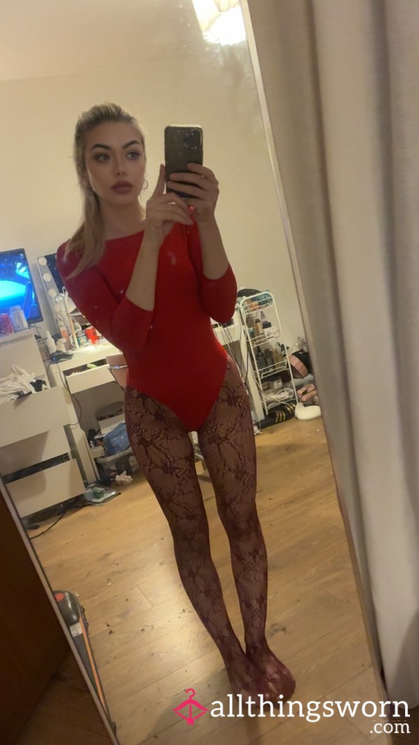 Red Lace Tights