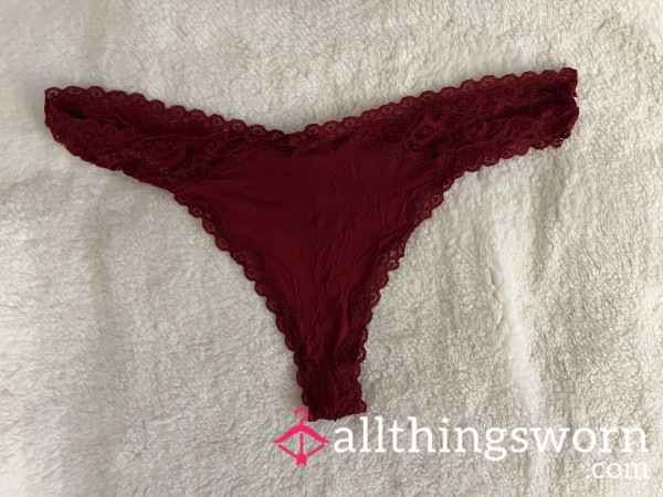 Red Lace Victoria’s Secret Thong