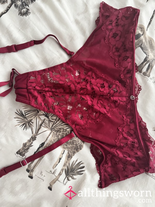 Red Laced Thongs