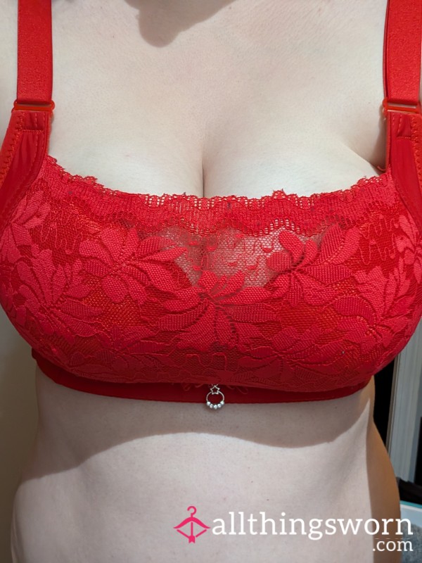 Red Lacey Bra