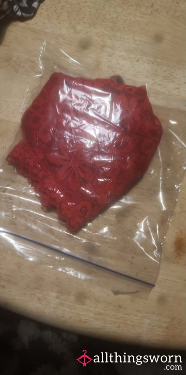 Red Lacey Creamy Delight!