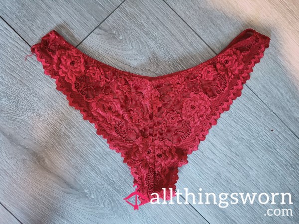 Red Lacey Panties