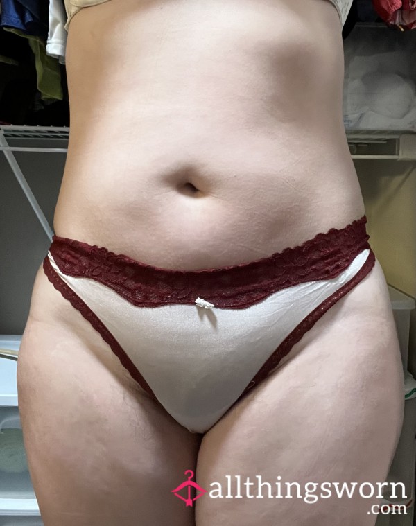 Red Lacey Thong