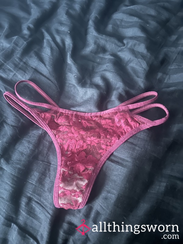 Red Lacey Thongs