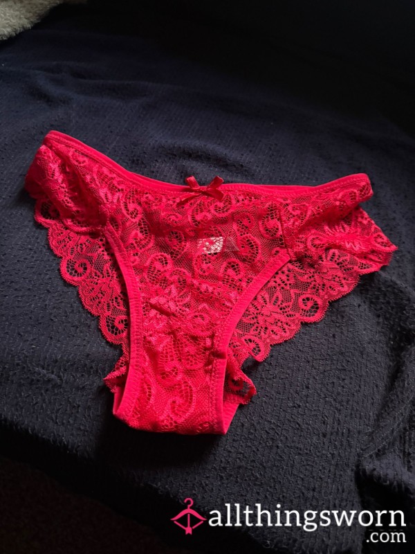 Red Lack Knickers