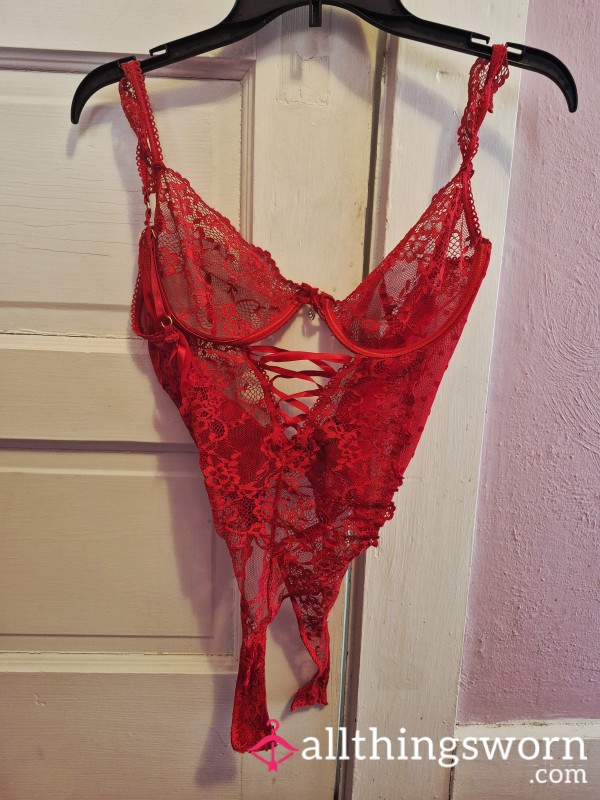 Red Lacy Body Suit
