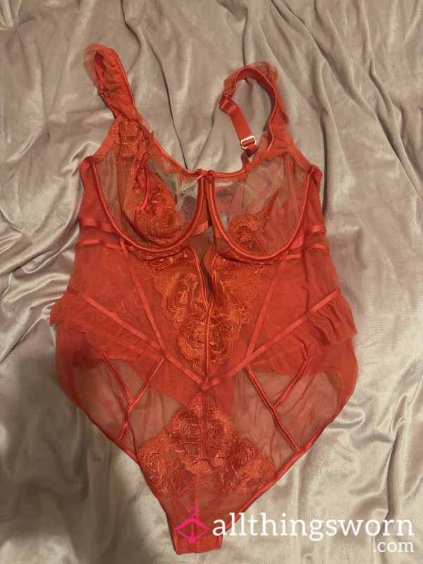 Red Lacy Bodysuit