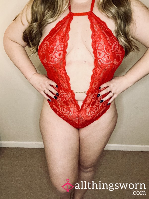 Red Lace Bodysuit