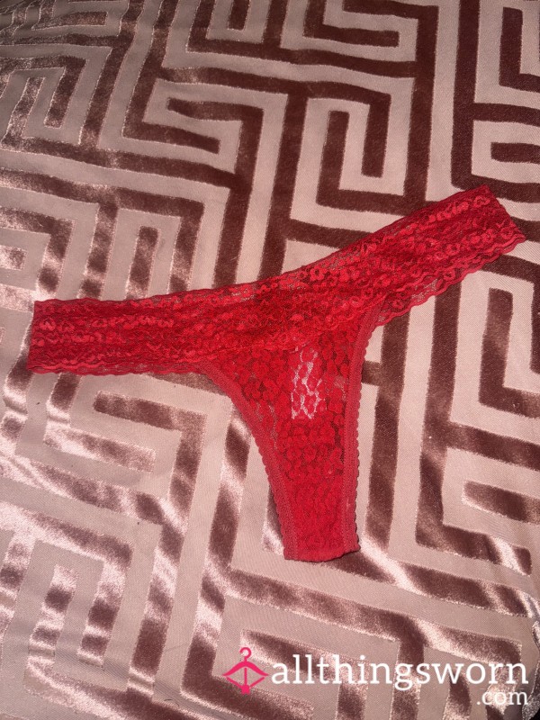 Red Lacy Thong 🔥