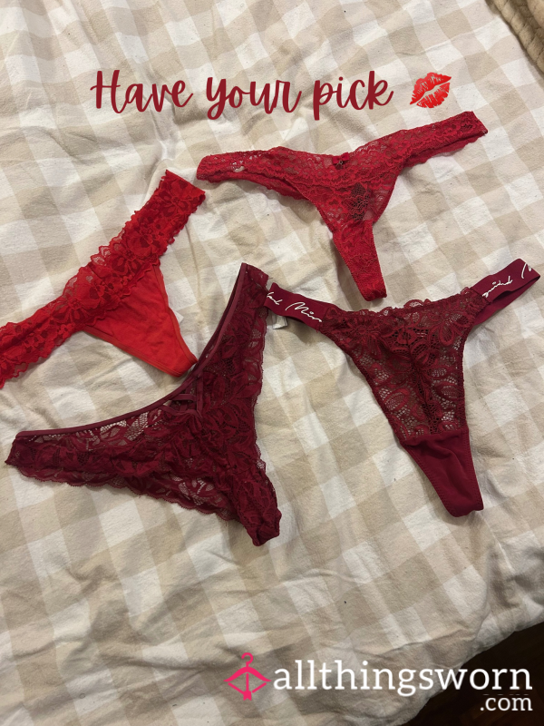 Red Lacy Thongs 💋
