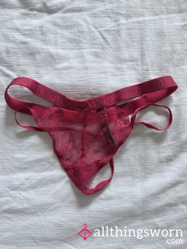 Red Lacy Victoria’s Secret Thong