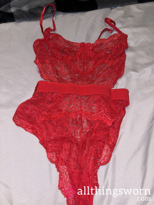 Red Lingerie Outfit
