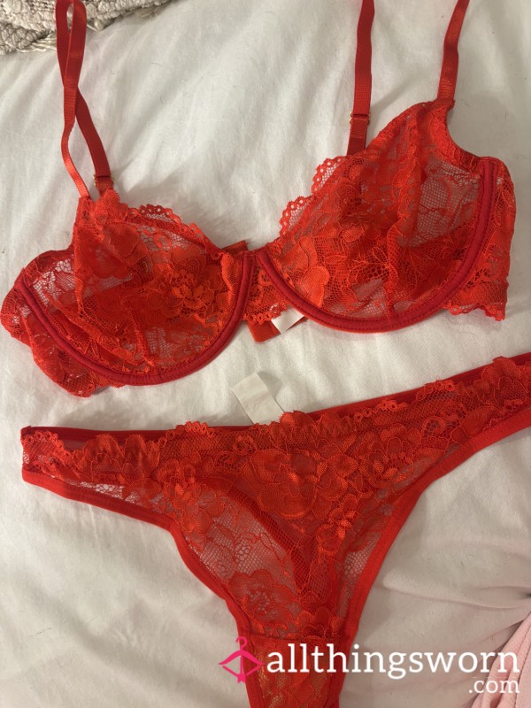 Red Lingerie Set