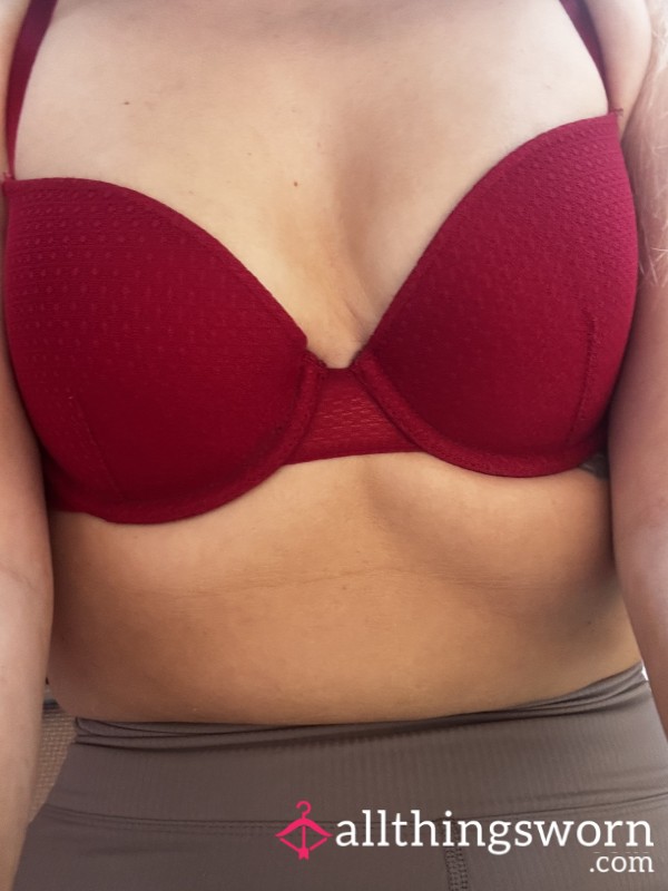 Red Mesh Bra - 30d