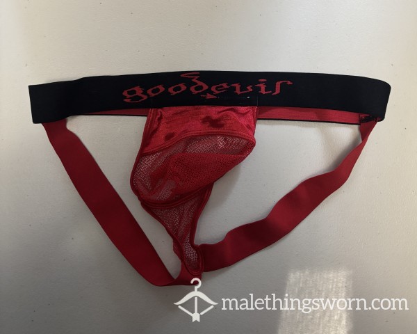 Red Mesh Jock Strap Size XL