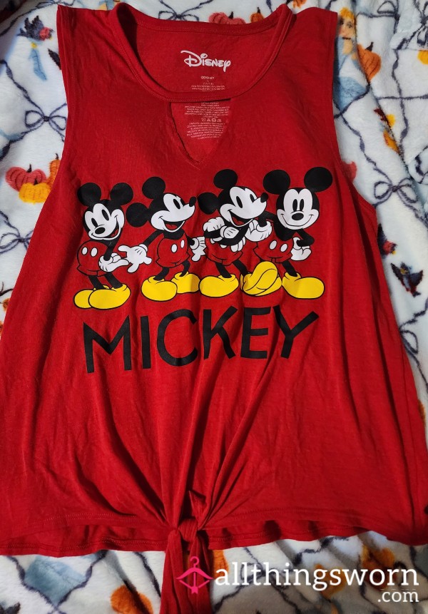 Red Mickey Mouse Disney Tank Top