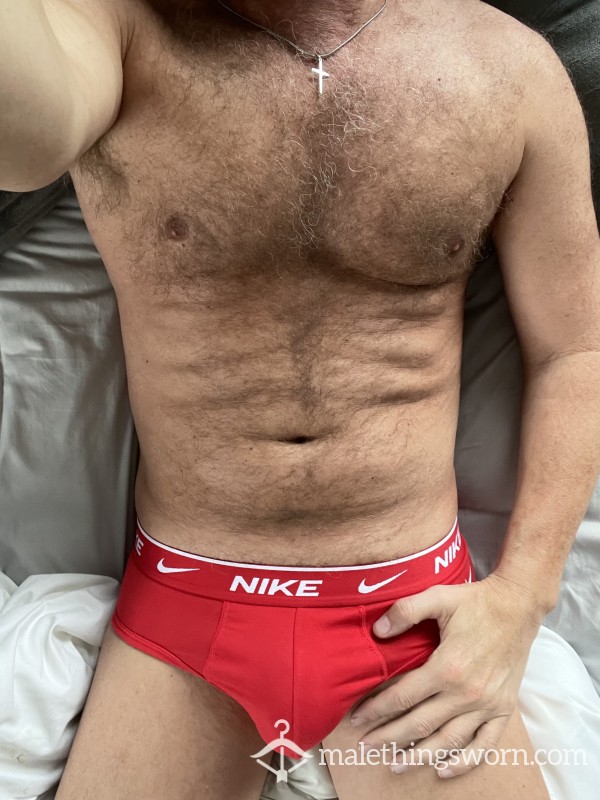 Red Nike Briefs**Sold**