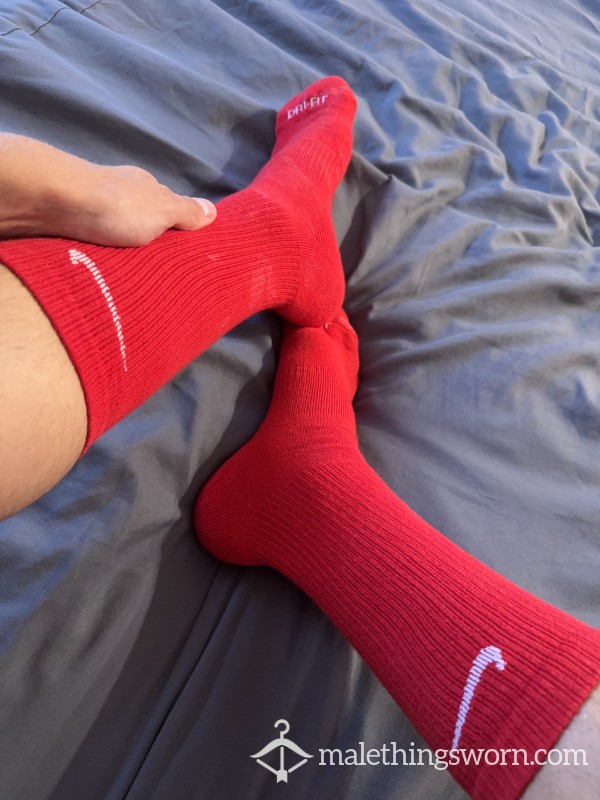 Red Nike Socks