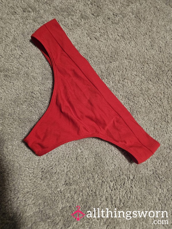 Red Nylon Thong -medium