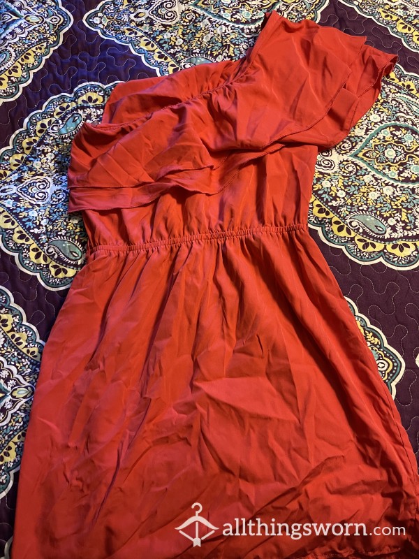 Red Off Shoulder Dress
