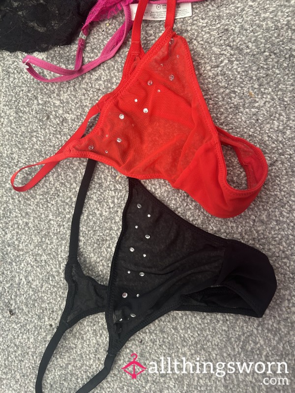 Red Or Black Diamond Thongs