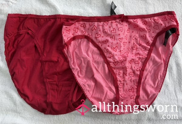 Red Or Pink Love Heart M&S Panties