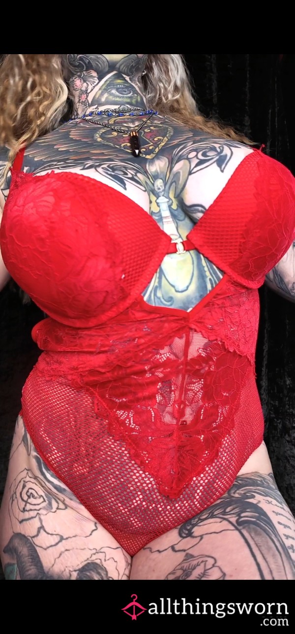 ❤️ Red Padded Bodysuit – Sinfully Tight & Begging For Trouble