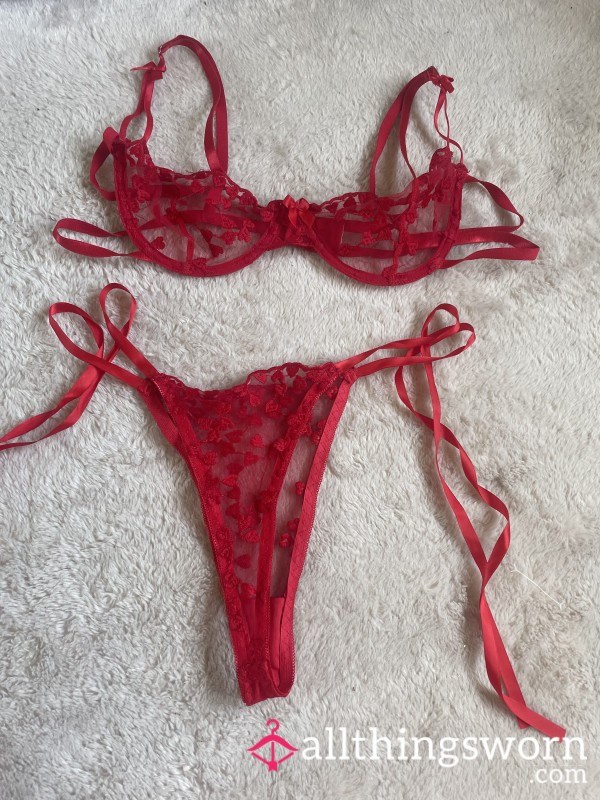 Red Panties And Bra