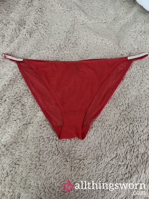 Red Panties With Diamantés