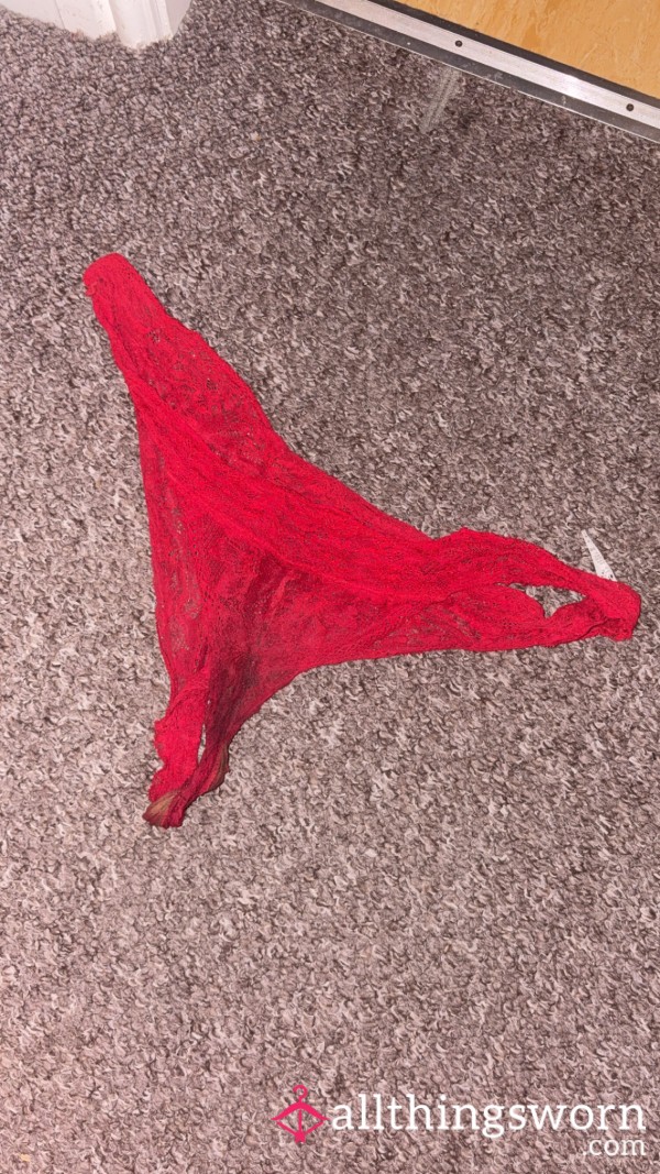 Red Panties - Worn To The Gym 😉😜
