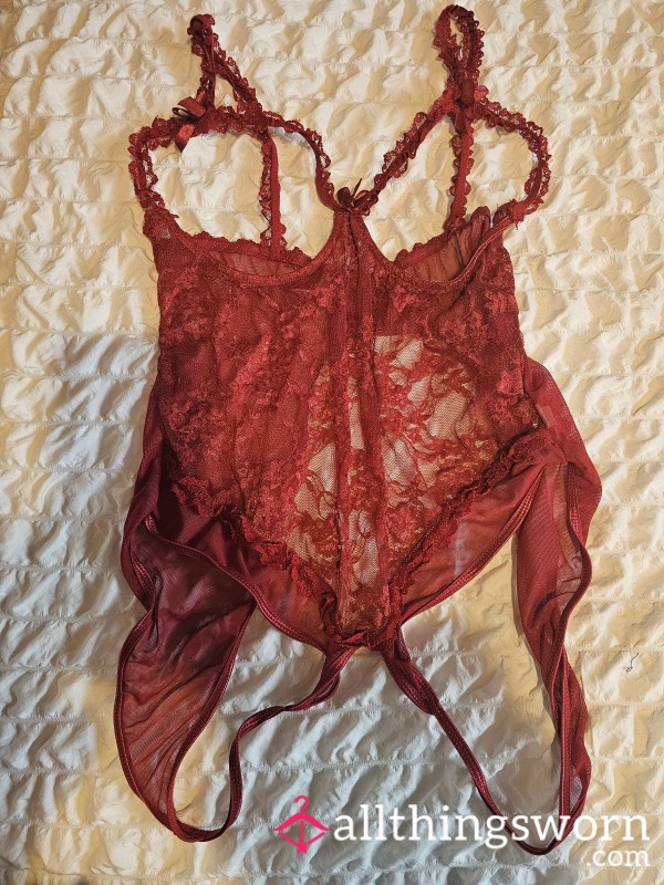 Red P**kaboo Bodysuit