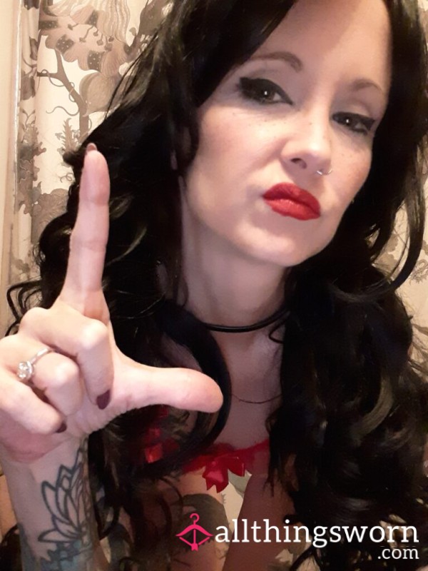 Red P**kaboo Lingerie Set - Tits, Pu**y And A**