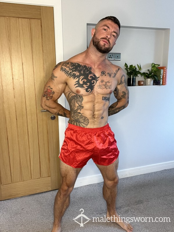 Red Plastic Shorts