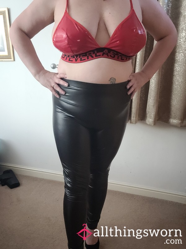 Red Pvc Bra